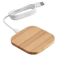 OBG.PUB - Chargeur sans fil en bambou avec câble USB Portos Chargeur sans fil en bambou avec câble USB Portos