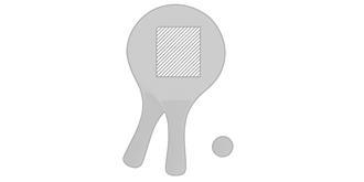 Paire de raquettes de plage en MDF Fillis - Marquage Verso