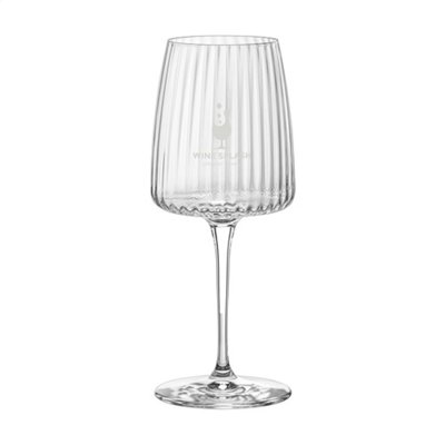 Verre à Vin au design élégant en verre côtelé 370ml Ribbio