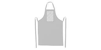Tablier de cuisine coton 240gr/m2 ajustable Lape - Marquage Recto
