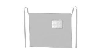 Tablier de cuisine en coton au cordon noué Sky - Impression Gauche