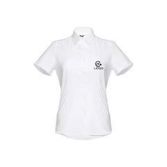 OBG PUB - Chemise blanc avec design féminin en coton Womi