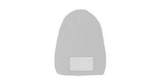 Bonnet coloré avec design chic en acrylique Cano - Marquage Recto