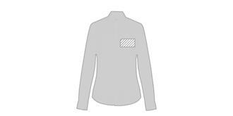 Chemise blanche à manche longue pour femme Woshi - Marquage Recto