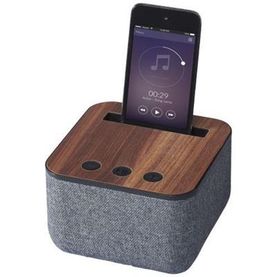 Enceinte bluetooth robuste en bois de 5 W Shablur Marron