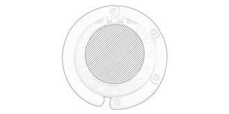 Accroche sac pliable miroir Precious - Marquage Recto