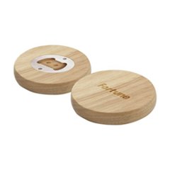 Décapsuleur Publicitaire Rond en Bois Personnalisé Relvio