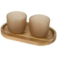 OBG.PUB - Plateau de Service en Bois et Tasses en Verre Mavel Plateau de Service en Bois et Tasses en Verre Mavel