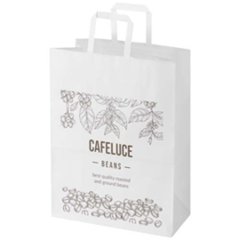 Sac shopping en Papier Kraft à Poignées Plates élégant Breva