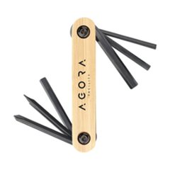 Kit Outils Multifonction Publicitaire Bambou & Acier Zelvox