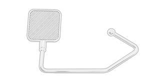 Accroche sac crochet carré Hook - Marquage Recto