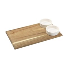 Planche de Service en Bois Acacia avec Bols Veyko