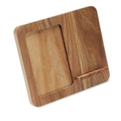 Chargeur Sans Fil et Cadre Photo en Bois d'Acacia Velori