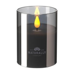 Bougie LED Publicitaire en Verre Fumé Personnalisée Lumvy