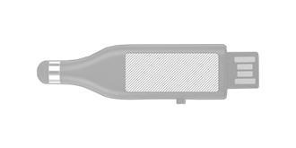 Clé USB stylet touch Diusen - Marquage Verso