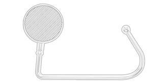 Accroche sac crochet rond Rondo - Marquage Recto