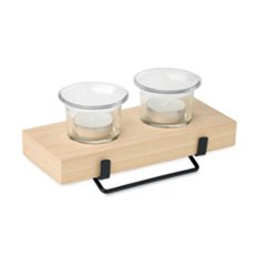 OBG.PUB - Porte-Bougies Décoratif en Bois et Métal haut de gamme Zavi Porte-Bougies Décoratif en Bois et Métal haut de gamme Zavi