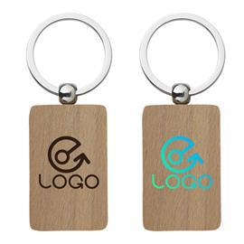 OBG.PUB - Porte-clés écologique rectangle en bois Woody Porte-clés écologique rectangle en bois Woody