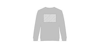 Sweat-shirt unisexe col rond en coton Theta - Marquage Recto