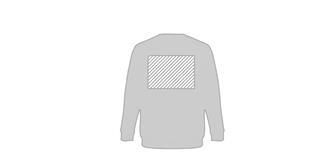 Sweat-shirt unisexe col rond en coton Theta - Marquage Verso