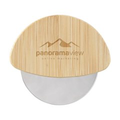 OBG.PUB - Coupe-Pizza Bambou Personnalisé avec Logo Rudy Coupe-Pizza Bambou Personnalisé avec Logo Rudy
