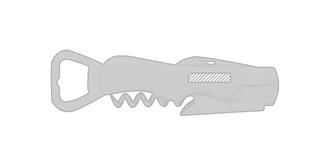 Tire-Bouchon décapsuleur et ouvre-bouteille Lavis - Marquage manche droite