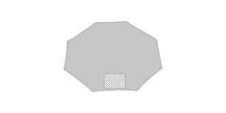 Parapluie 8 panneaux en tissu polyester Alexus - Marquage Recto