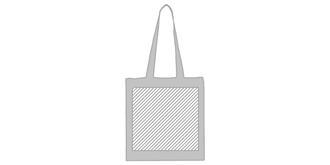 Sac shopping léger en coton Clinasy - Marquage Verso