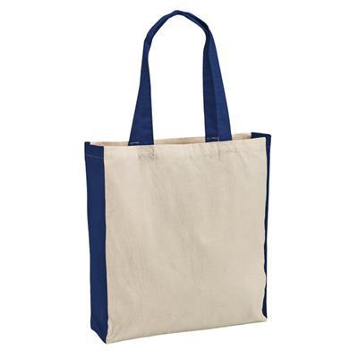 Sac pour le shopping 100% coton Bars Bleu