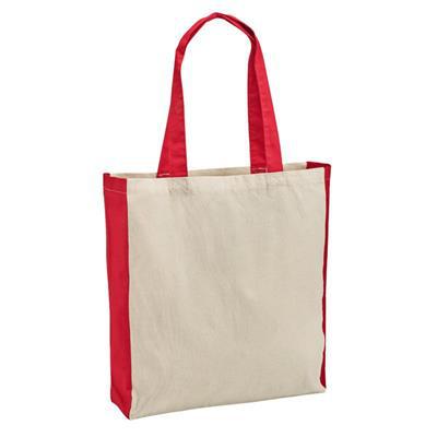 Sac pour le shopping 100% coton Bars Rouge