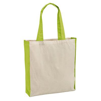Sac pour le shopping 100% coton Bars Vert citron