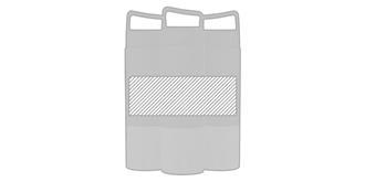 Bouteille 540 ml en acier inoxydable/bambou Torne - Marquage autour