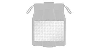 Bouteille de 500 ml 'acier inoxydable/PU Loren - Marquage autour