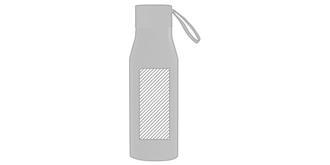 Bouteille de 500 ml 'acier inoxydable/PU Loren - Marquage Recto