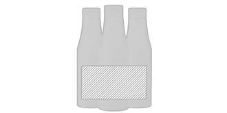 Bouteille 540 ml en acier inoxydable/bambou Orio - Marquage autour