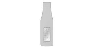 Bouteille 540 ml en acier inoxydable/bambou Orio - Marquage Recto