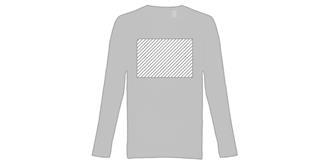 T-shirt à manches longues pour homme Crushity - Marquage Recto