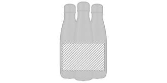 Bouteille de 500 ml en acier inoxydable Skarter - Marquage autour