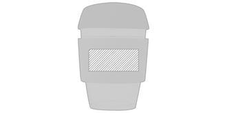 Gobelet de 360 ml en verre borosilicaté Antar - Marquage Recto