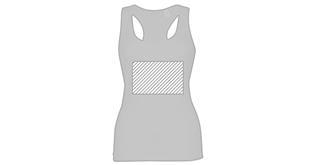 T-shirt sans manches pour femme en coton Tirainus - Marquage Recto