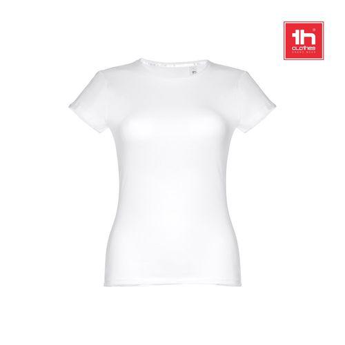T-shirt ceinturé pour femme 100% coton Sofiant Blanc
