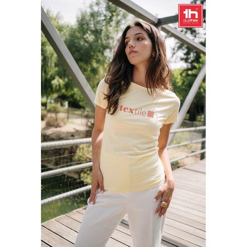 T-shirt ceinturé pour femme 100% coton Sofiant Jaune poussin