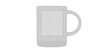 Tasse de 425 ml en matière céramique/liège Nevia - Marquage Recto