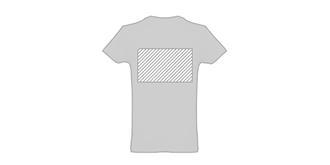 T-shirt pour homme fabriqué en 100% coton Tusher - Marquage Verso