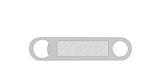 Ouvre-bouteille original de surface en bois Illan - Marquage Recto