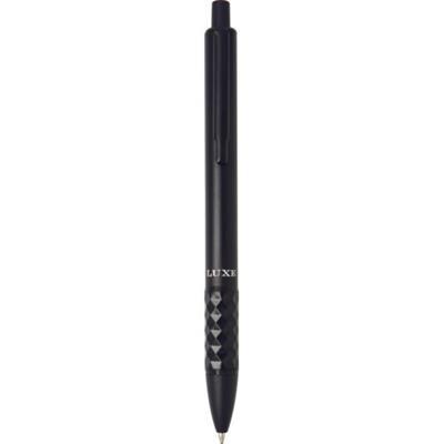 Stylo bille à poussoir en matière aluminium Tacty Noir