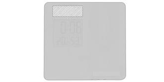 Station météo chargeur sans fil en bambou Fuso - Impression Haut