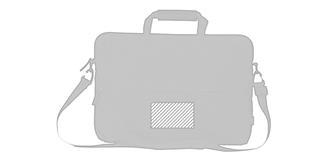 Porte-documents rembourré en PET recyclé Muras - Impression Bas