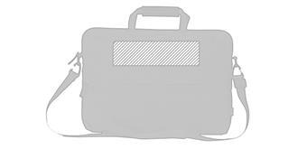 Porte-documents rembourré en PET recyclé Muras - Impression Haut