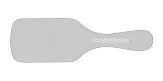 Brosse à cheveux en bambou solide Averos - Impression Bas